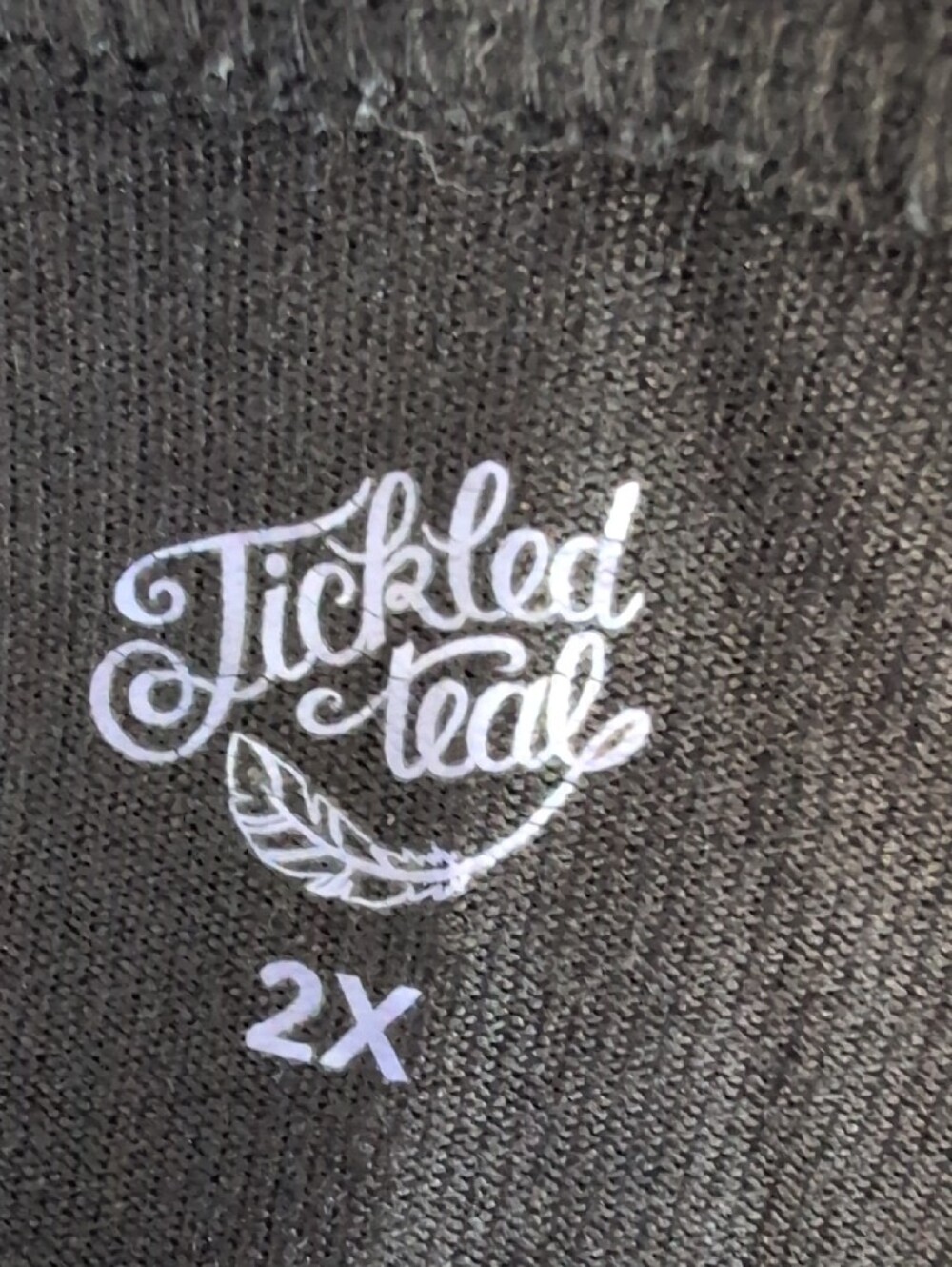Tickled teal Black Open-Front Women's Cardigan with Pockets 2X W385 - Picture 5 of 6